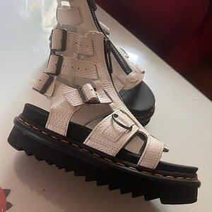 Awesome white dr. martens Olson sandals